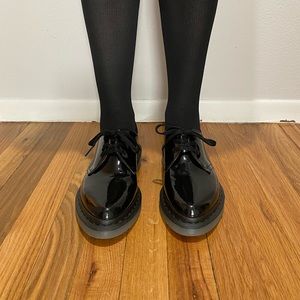 Dr Martens sleek patent leather oxfords